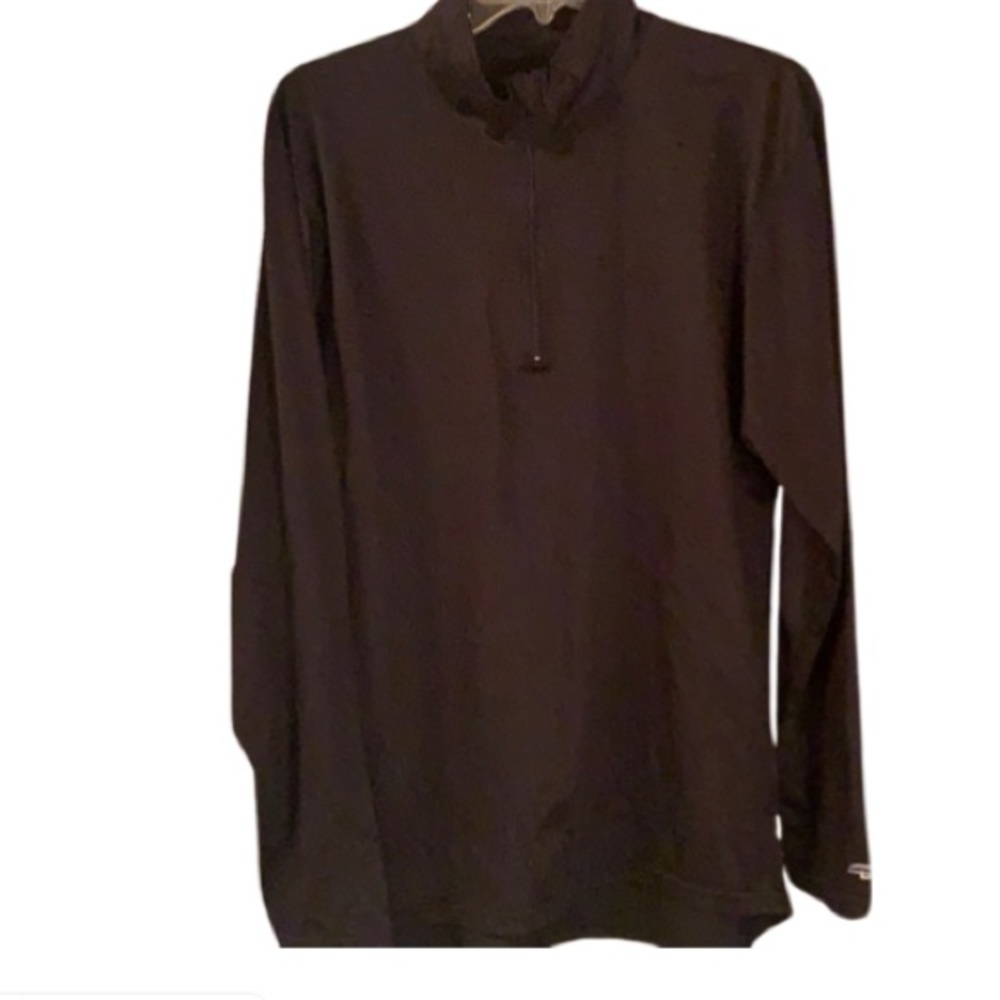 DUOFOLD XL TURTLENECK WITH ZIPPER. BLACK.